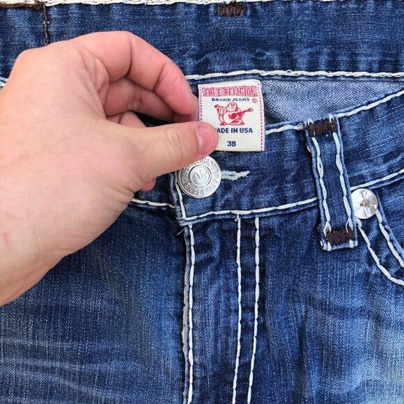 True Religion Jeans Size 38 RICKY SUPER T Blue - Picture 5 of 8